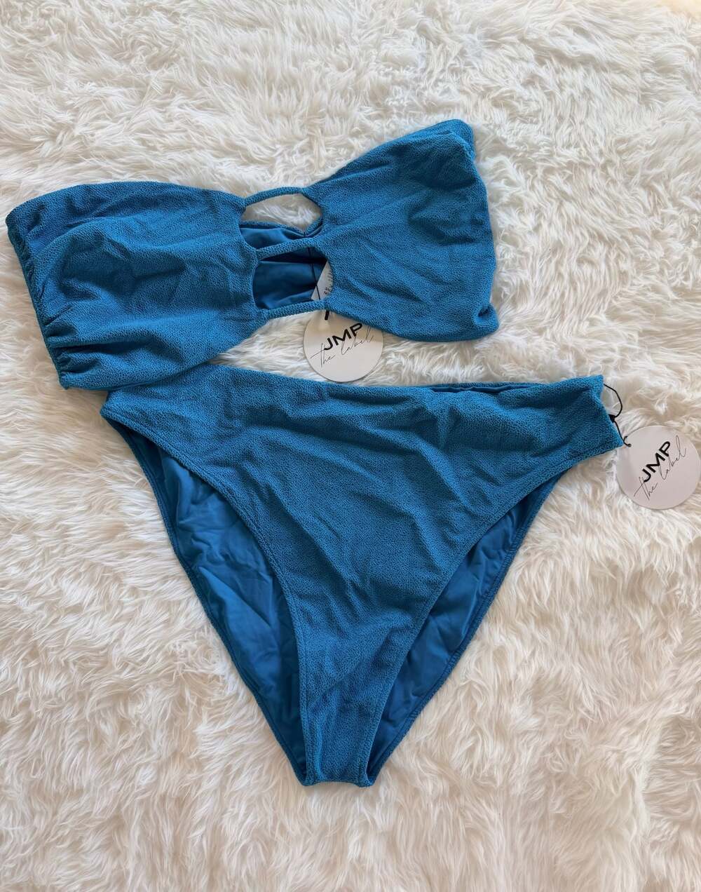 JMP The Label Vegas Top and Monaco Bottom Bikini Set Luna Blue XXL
